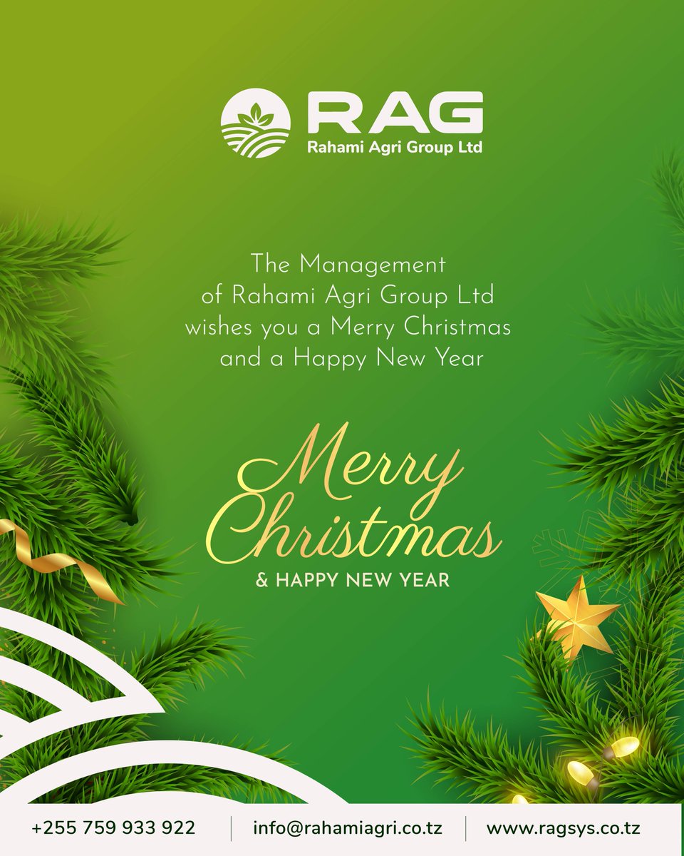 RahamiAgriGroup's tweet photo. Merry Christmas from the Rahami Team 🎄

As the year comes to a close, we are grateful for the partnerships, trust, and shared progress that made this journey meaningful.

Wishing you a Christmas filled with peace, joy, and hope for the year ahead https://t.co/cPgV93cWNk