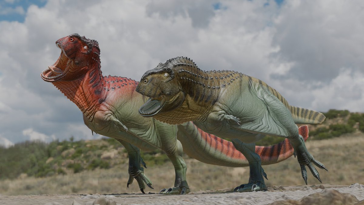 FreesmyDEV's tweet image. Intentaré Revivir esta cosa 🗣 

Este es "Rivounator" un dinosaurio ficticio que modele para Project Reconstrucction. Que es un equipo pequeño de Mods para #PathOfTitans, Está enteramente hecho en #Blender y usé #Krita para retocar la textura.