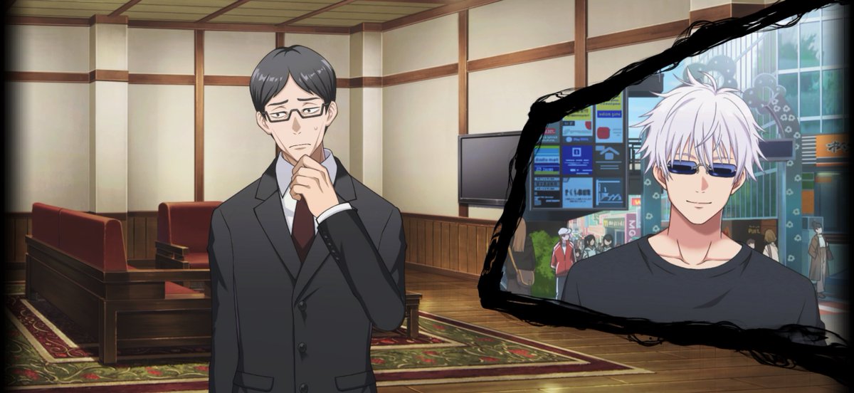 lightningclare's tweet image. GTG's (Great Teacher Gojo) day off

-call Utahime-sensei just to annoy her
-calls Ijichi on duty to pick him up
-texts 1st years in a mission about souvenirs
-enjoys sweet fruit-flavored milk

Even on his day off he never stops being who he is. And yet somehow...