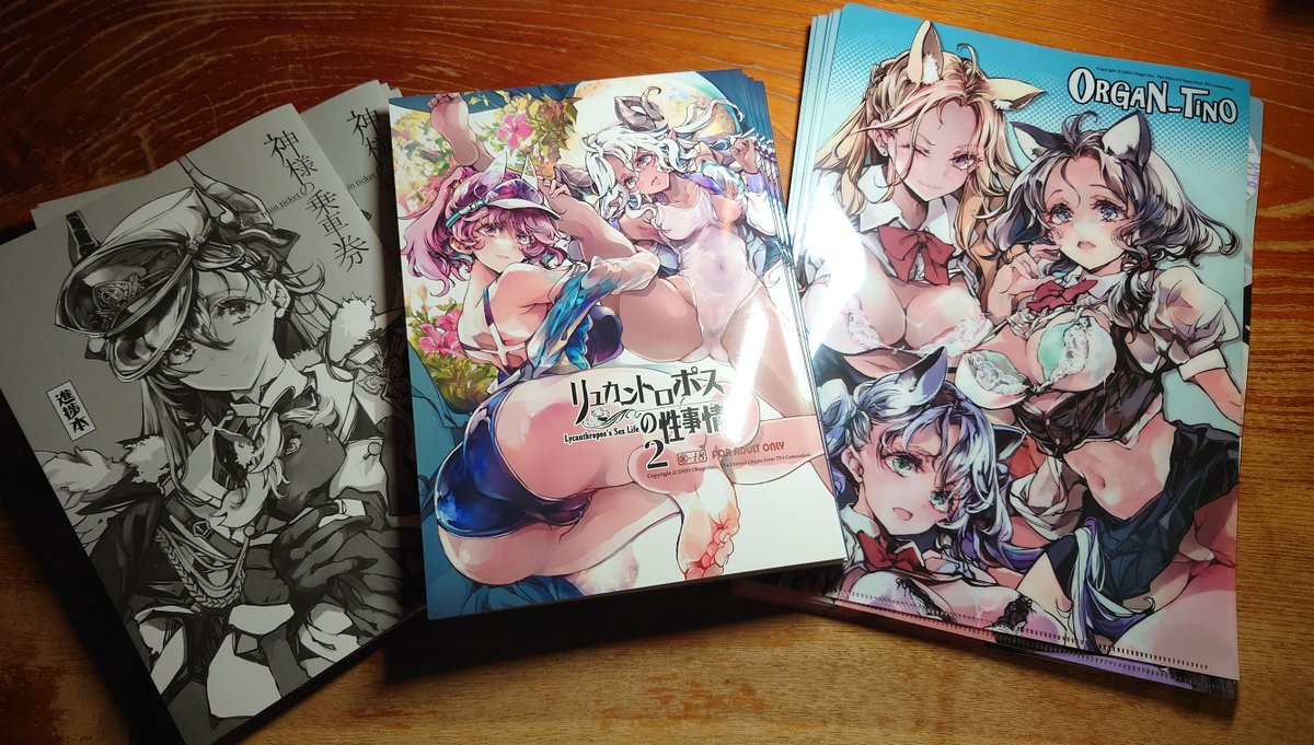 新刊①が届きましたッ、
新刊+A4クリアファイル+おまけ冊子の三点セットで1000円になります！
是非お立ち寄り下さいませ！
#C107お品書き