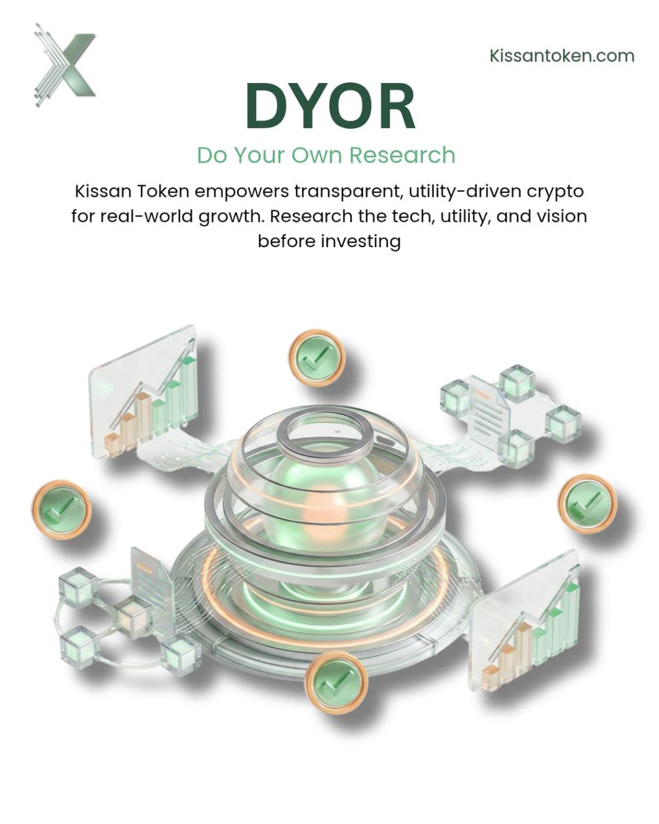 ksntoken's tweet image. DYOR before you decide. 🌱📊

Transparency, real utility, and long-term vision matter more than hype.
Research the tech. Understand the use case. Grow with purpose.

$KSN | Real-world growth, responsibly.

#DYOR #KissanToken #KSN #CryptoEducation #BlockchainUtility #Web3