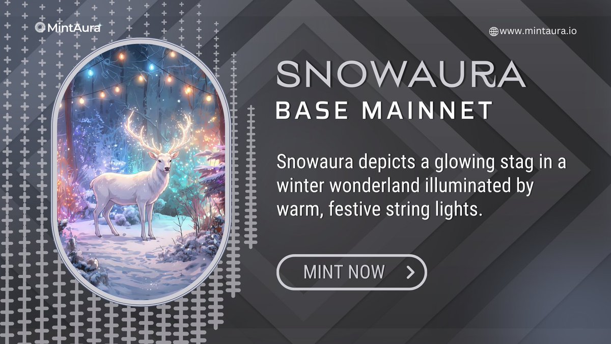 MintAura's tweet photo. Mint NFT On Base

🔗 Snowaura 🦌: https://t.co/aPHuSM9agP

Experience 1000 MintAura XP and Unlimited Mint Access 🔥

Retweet & Comment Wallet Address 🎁