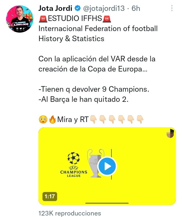 _Benito___'s tweet photo. El día q Jota Jordi subió una estadística q indicaba q el RM debería devolver 9UCL, le demostraron q era una estadística fake y ocultó la respuesta para q nadie la pudiera ver.
Propagar una noticia q difama al RM a sabiendas d q es falsa. Esa es la rabia y la maldad d esta gente https://t.co/QsyFCop0jk