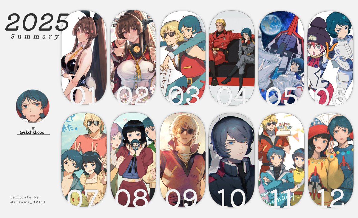 2025年イラストまとめです 3月頃からZ に舵を切りました、見てくださっ