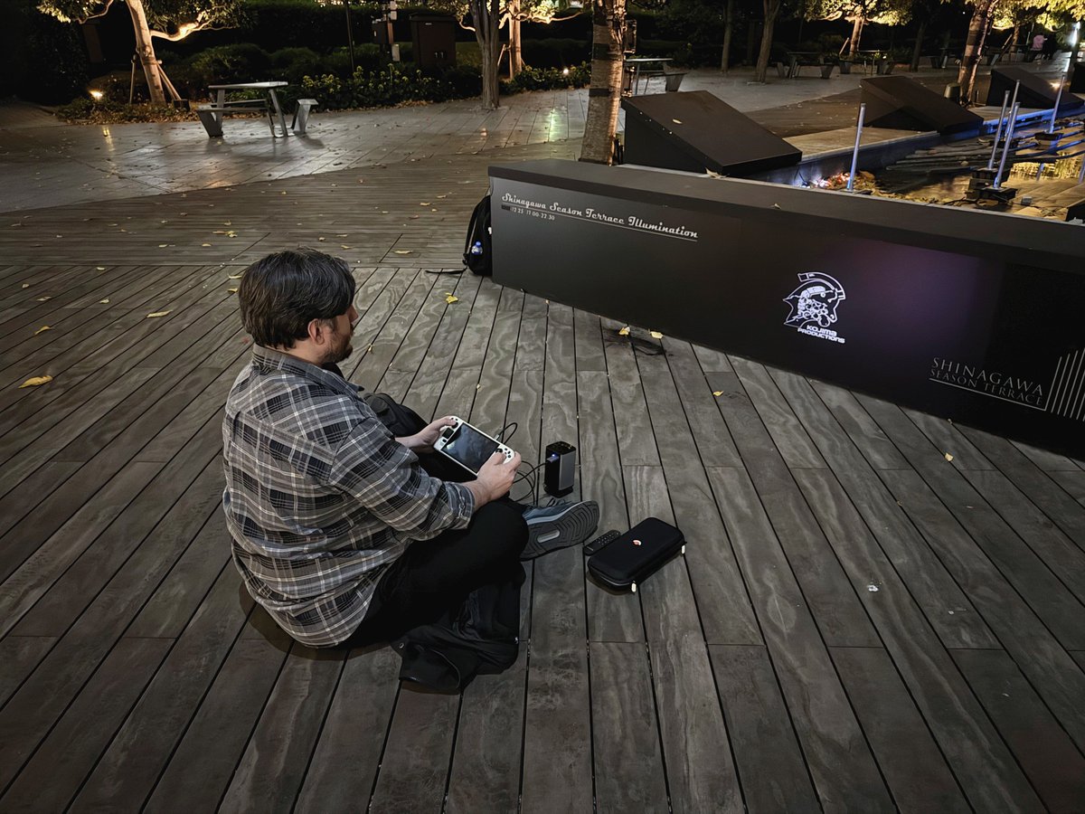 I got to Kojima Productions office! 

I saw the cool Ludens and played Death Stranding on a projector right in their courtyard.

Thank you, Hideo Kojima, for the amazing games.
#DeathStranding #DeathStranding2 #hideokojima