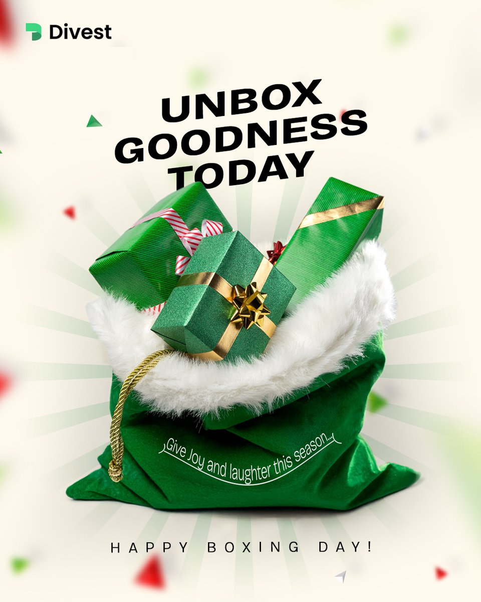 Unboxing goodness and making it effortless to send and receive smiles across Mzansi. 🇿🇦

Happy Boxing Day from Divest 🎁💚