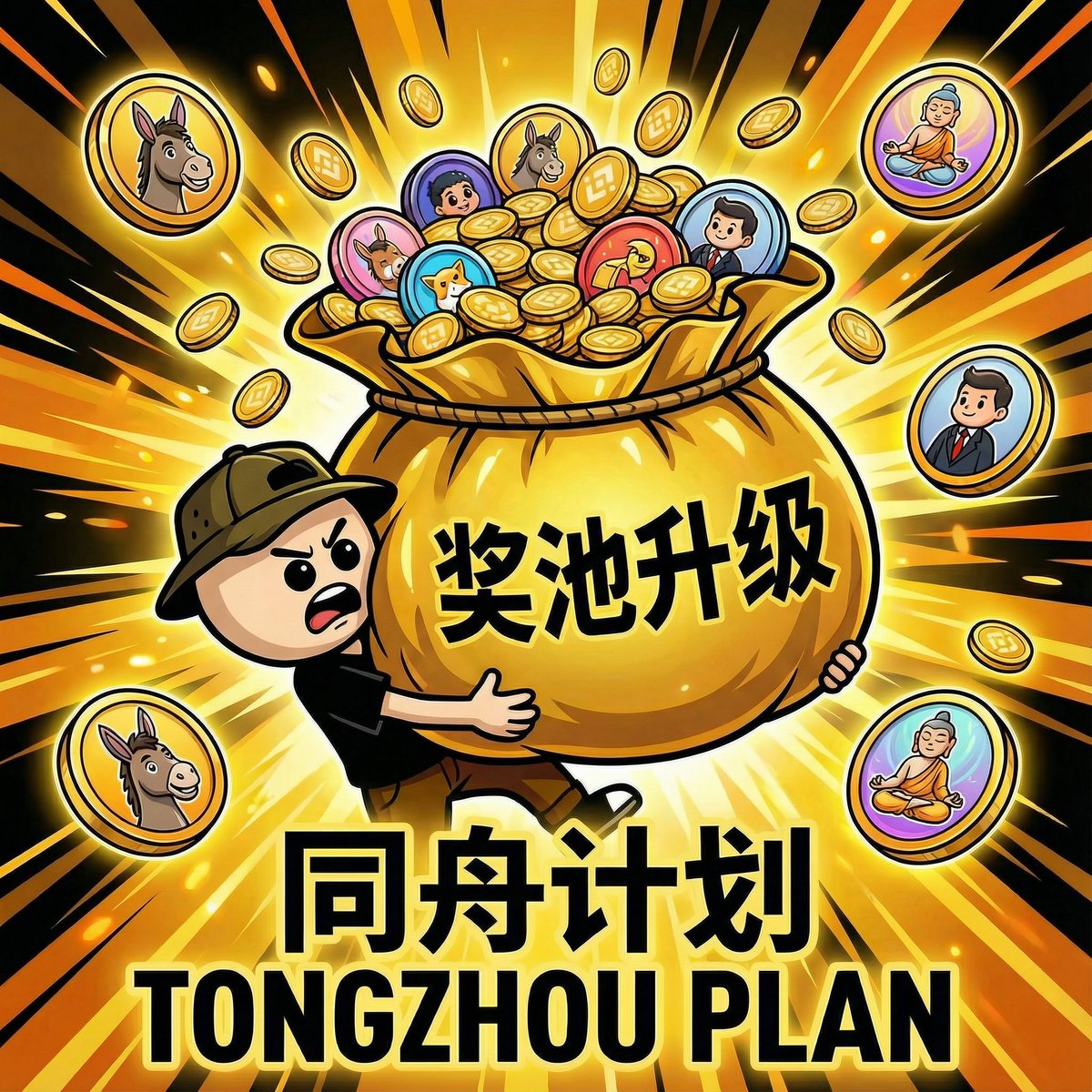tongzhouBNB's tweet image. BNB Meme盲盒奖池升级🔥
新版本盲盒将加入更多BNB链上的Meme币！
你最期待哪个Meme代币进入奖池？

评论区留言投票：币安人生 / 客服小何 / 修仙 / DOYR / donkey / 还是？

票数最高的，我们下一波就安排！

#同舟计划 #Meme盲盒 #BNB #meme