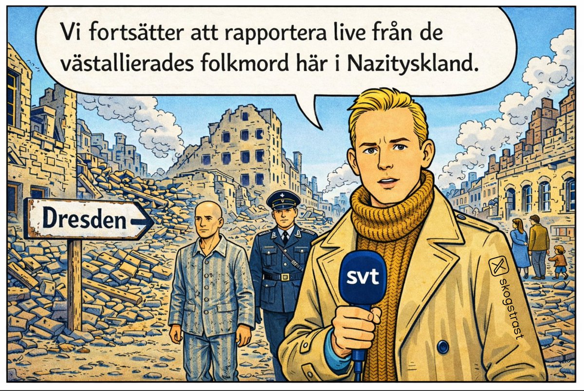 skogstrast's tweet image. Hur hade det sett ut om SVT funnits under slutet av andra världskriget?