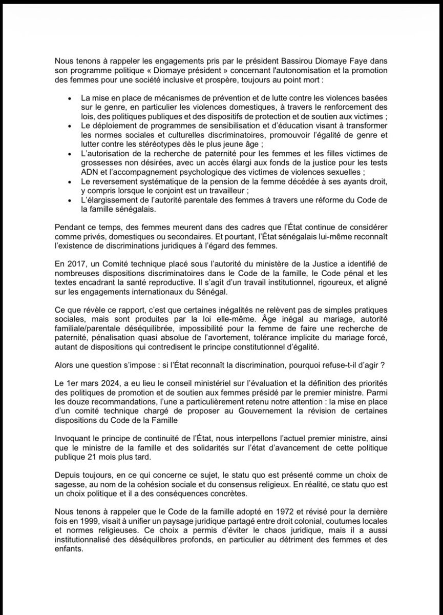 autruicomoi's tweet image. Tribune - En 2025, plus de 17 femmes ont été tuées au Sénégal dans un cadre conjugal ou familial. Les féminicides sont le produit d’un système connu, documenté et dénoncé depuis des années. Rejoignez notre campagne « Luy Jot Jotna » pour les droits inaliénables des femmes.
