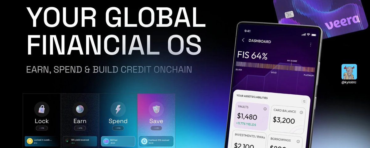 kylobtc's tweet image. Fragmentation is the killer of adoption

One app for this, another for that, it’s broken

This is why @On_Veera exists

🔹Unifies earning, investing, borrowing, and spending
🔹Onchain Financial Identity Score that evolves with your behavior
🔹2M installs, 250K+ verified wallets