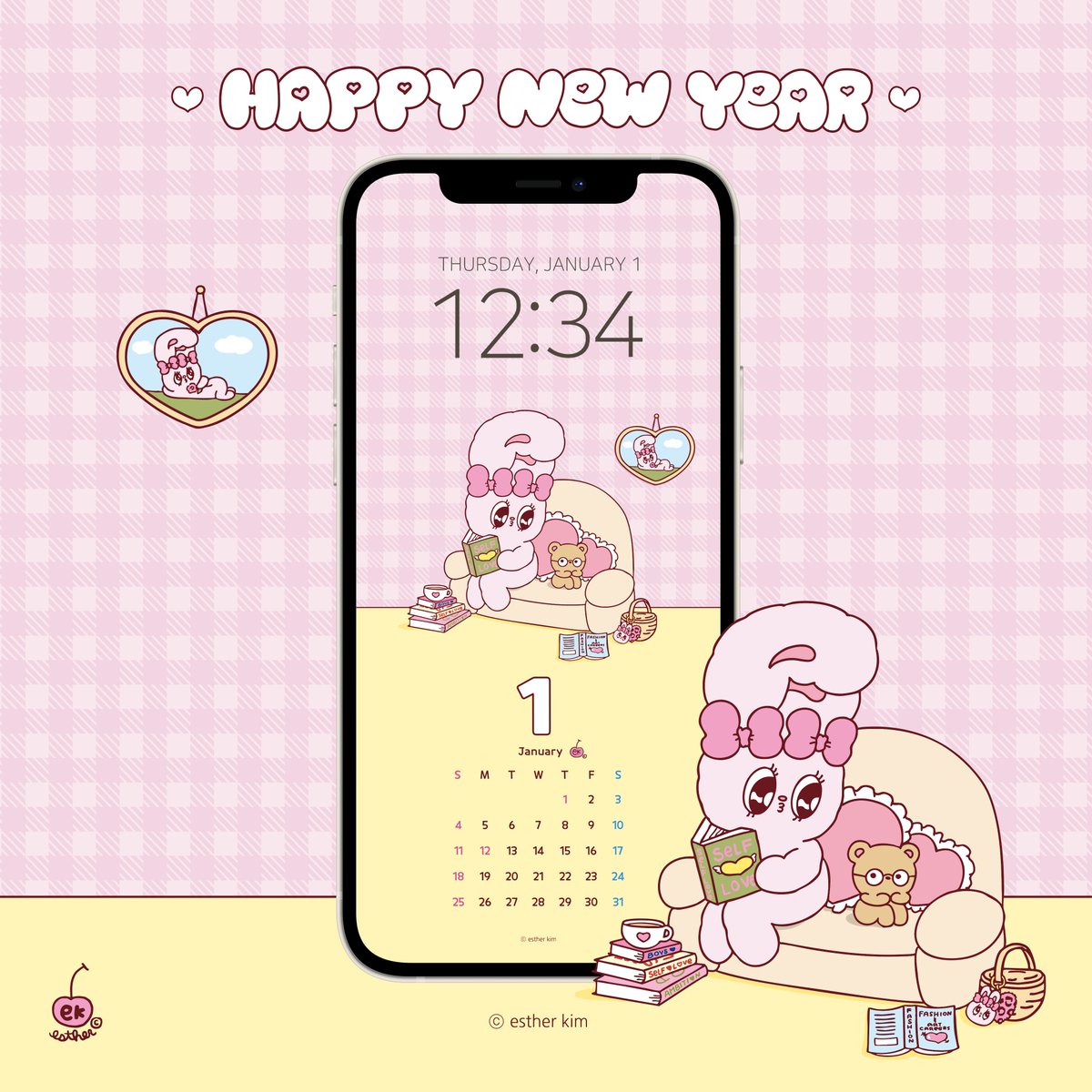 Estherbunny_JP's tweet image. 1がつのカレンダー📅
プレゼント🐰💖

2026ねんは　どんないちねんになるかな？🎀