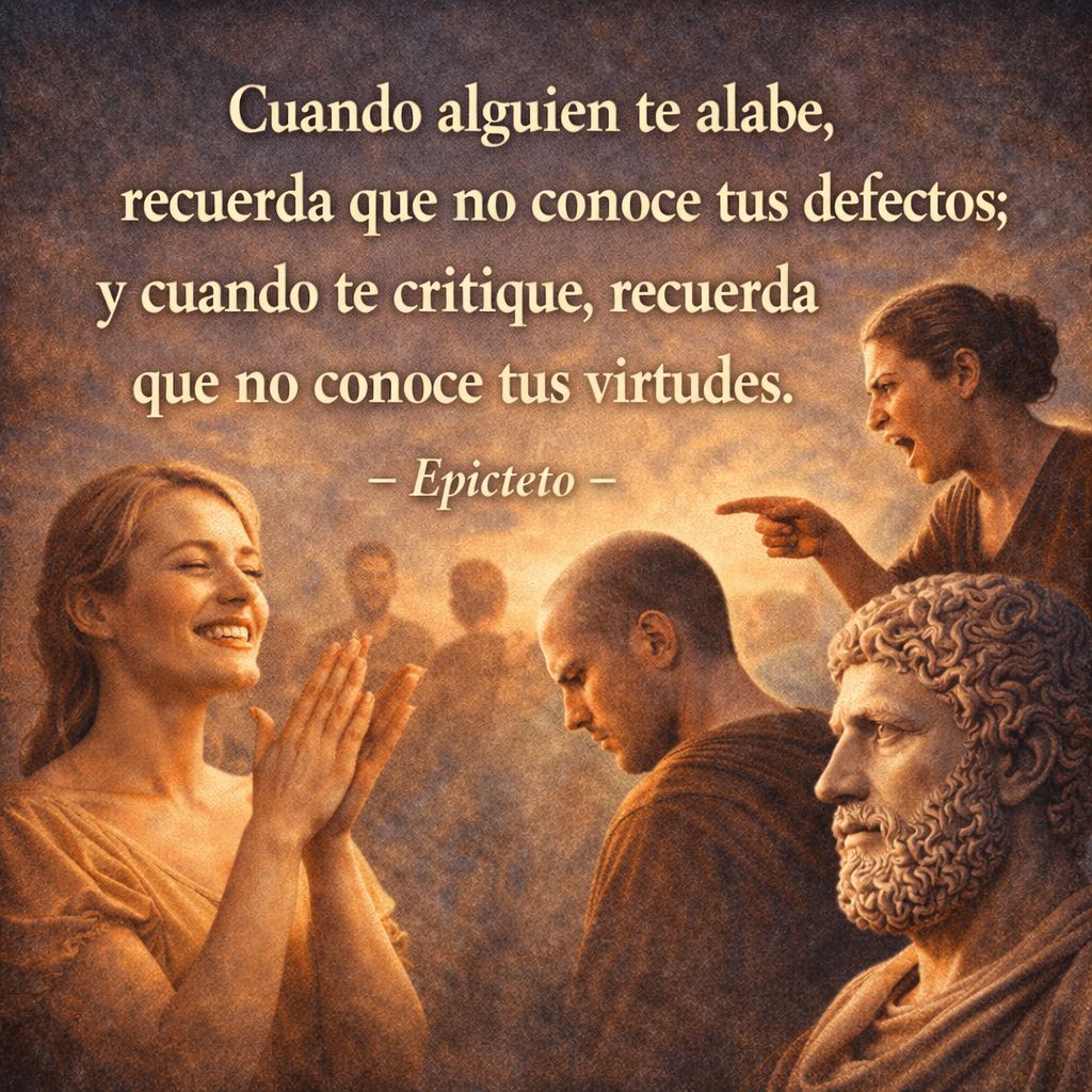 EstoicismoT's tweet image. Cuando alguien te alabe, recuerda que no conoce tus defectos; y cuando te critique, recuerda que no conoce tus virtudes 

#Epicteto #estoicismo #estoicos #estoicismocotidiano

#frases #filosofia #estoico