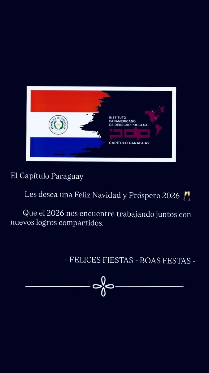 ipdppy's tweet image. Feliz Navidad y Próspero 2026 les deseamos desde l Capítulo de Paraguay IPDP.