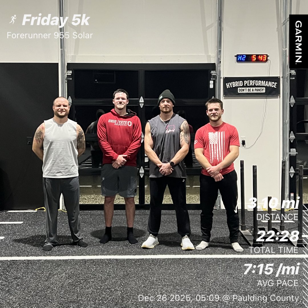 HYBPerformance's tweet image. Friday 5k. 

LEVEL UP. 

#HybridAthlete