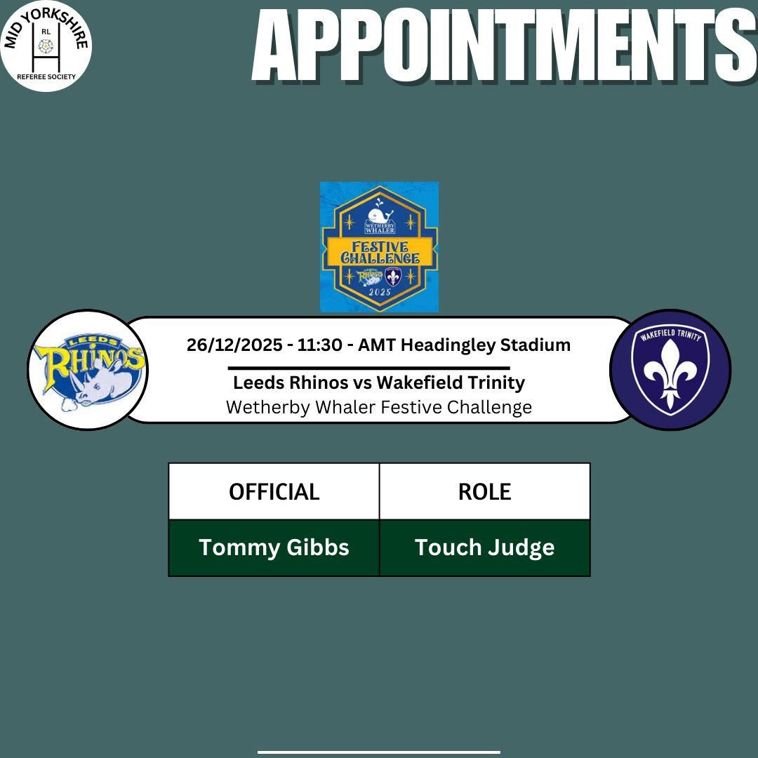Mid Yorkshire RL Referees Society tweet media