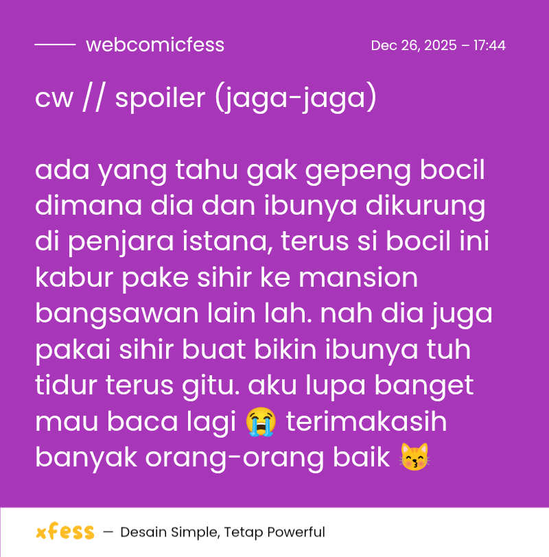 WEBCOMICFESS's tweet photo. cw // spoiler (jaga-jaga)

ada yang tahu gak gepeng ini? help me guys 😭😞 https://t.co/jCjKt3Sqg1