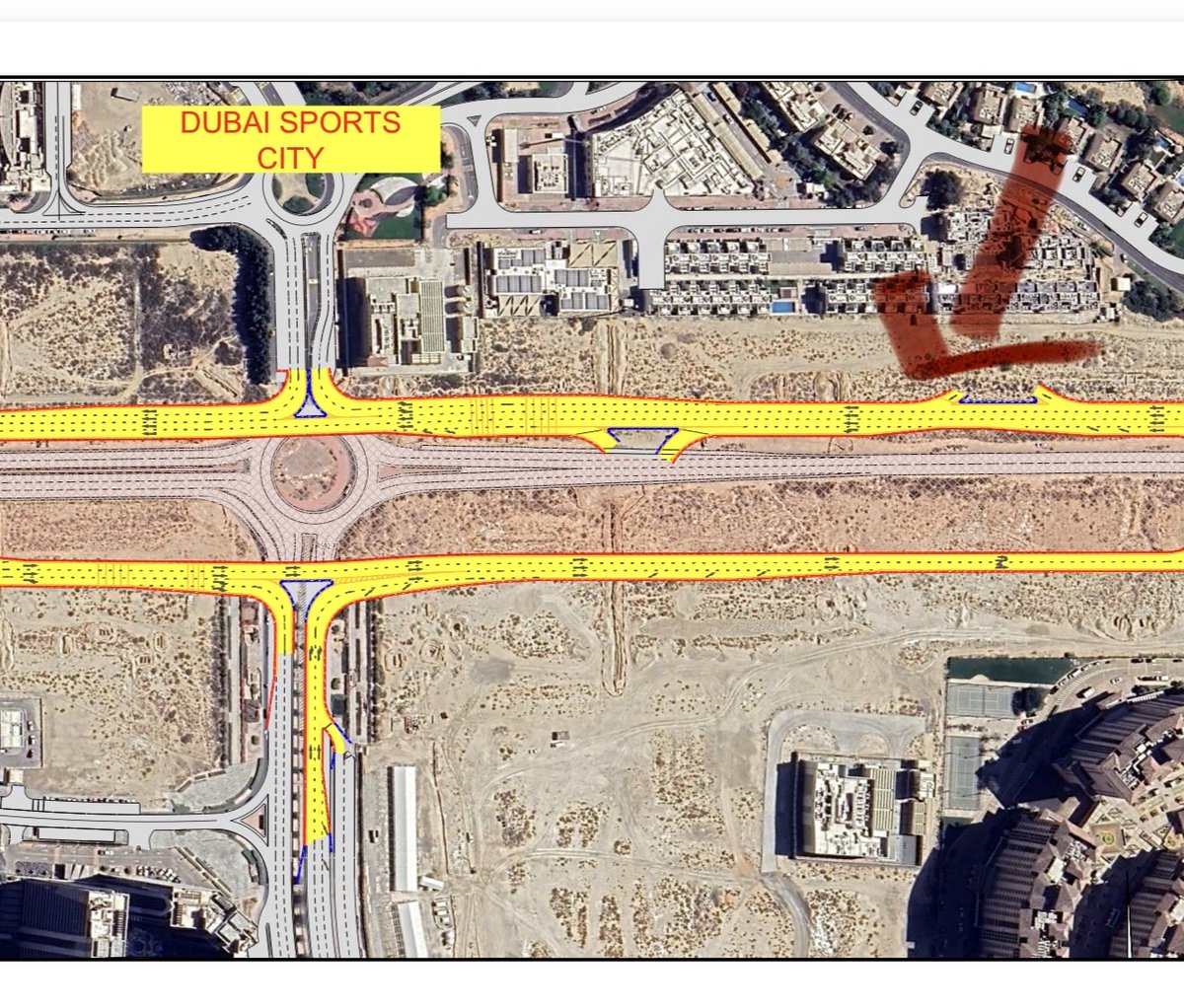 djcdewit's tweet photo. @rta_dubai al Fay road diversion, what is the road circled in green leading to? https://t.co/V67EUMtIv6