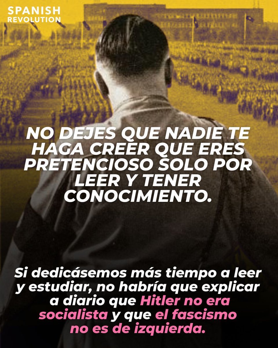 Spanish_Revo's tweet image. No es arrogancia.
Es memoria histórica.

Leer no te hace pretencioso.
Te hace menos manipulable.

El problema no es el conocimiento.
El problema es un país al que le han enseñado a desconfiar de quien piensa. 

Únete a nuestro proyecto: donorbox.org/aliadas