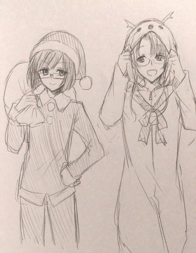 teisu_aykw's tweet photo. 過ぎてしまいましたがクリスマスにサンタになる人の過去絵も置いておきます https://t.co/OLwlTiVsl0