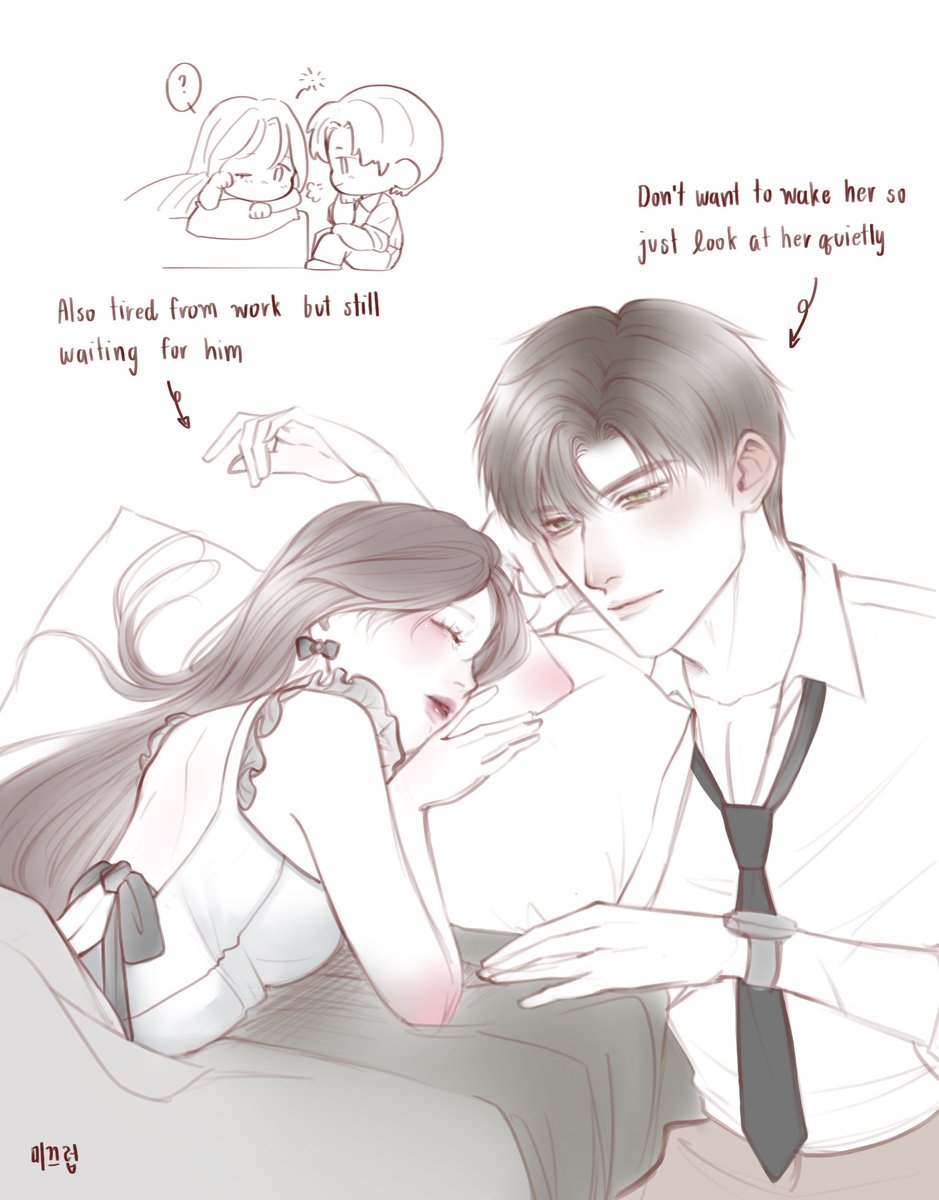 MeekrobRadna's tweet photo. While you were sleeping😴💕

#loveanddeepspacefanart #zayne #zayneloveanddeepspace https://t.co/8OTztN4vds