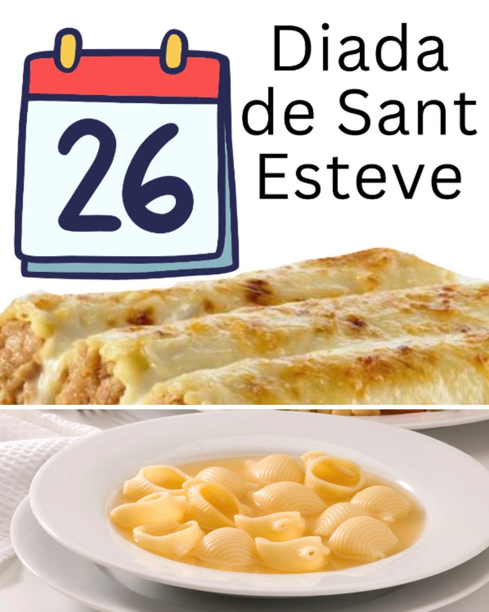 calamontjoi's tweet photo. Si estáis por la zona no dejéis  de probar los canelones y la sopa de galets tan típicas de la festividad de Sant Esteve. 
Si vous êtes dans la région, ne manquez pas de goûter les cannellonis et la soupe de galets, plats typiques de la fête de Sant Esteve. https://t.co/XvdWKk1uaf
