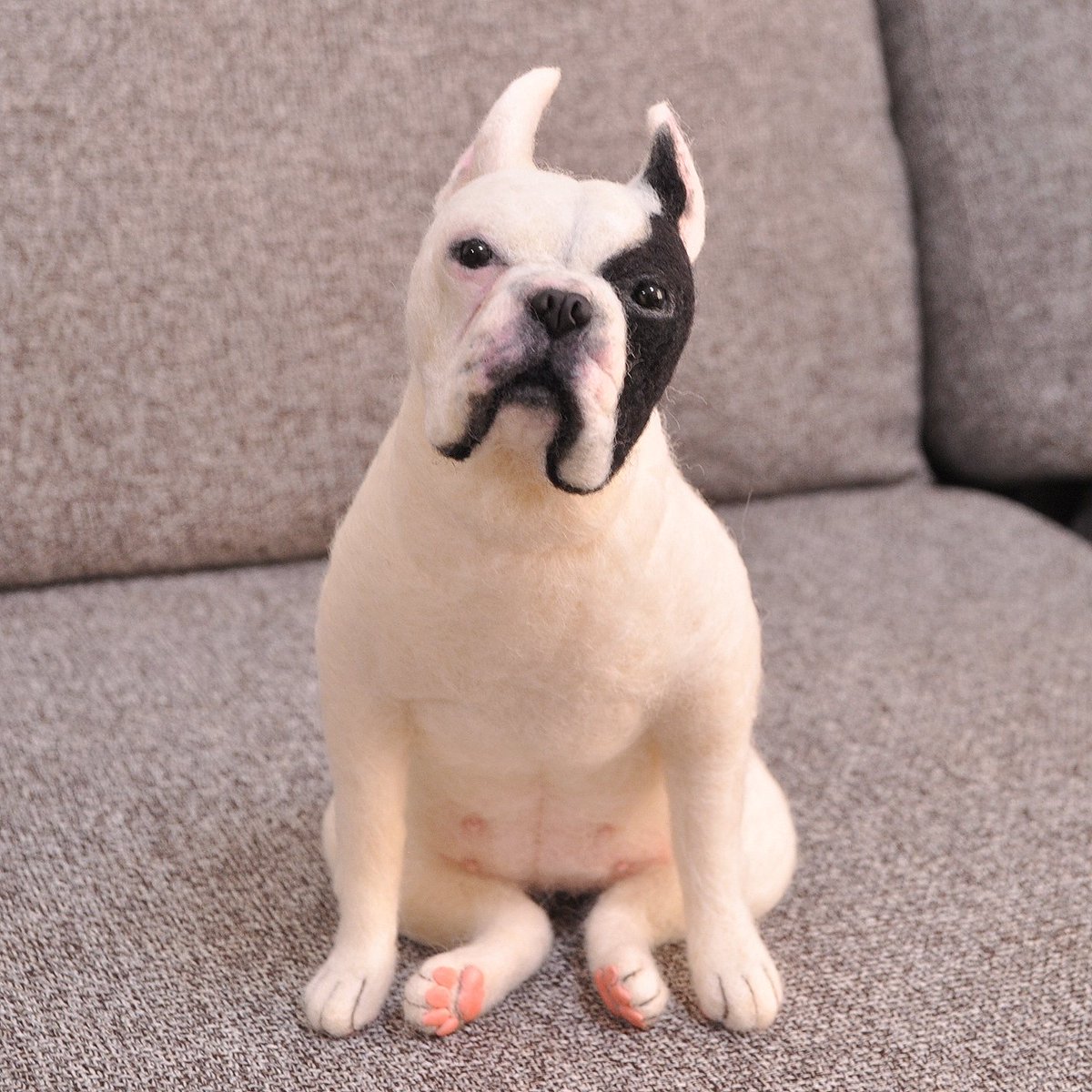 オーダーで制作させて頂いたフレンチブルドッグの梅子ちゃんが完成しま