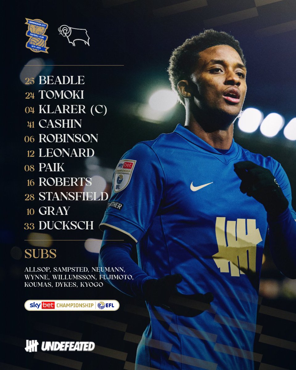 BCFC's tweet image. 𝙏𝙀𝘼𝙈 𝙉𝙀𝙒𝙎 🔵

Five changes from Sheffield United.

Beadle, Cashin, Leonard, Roberts and Ducksch all in.