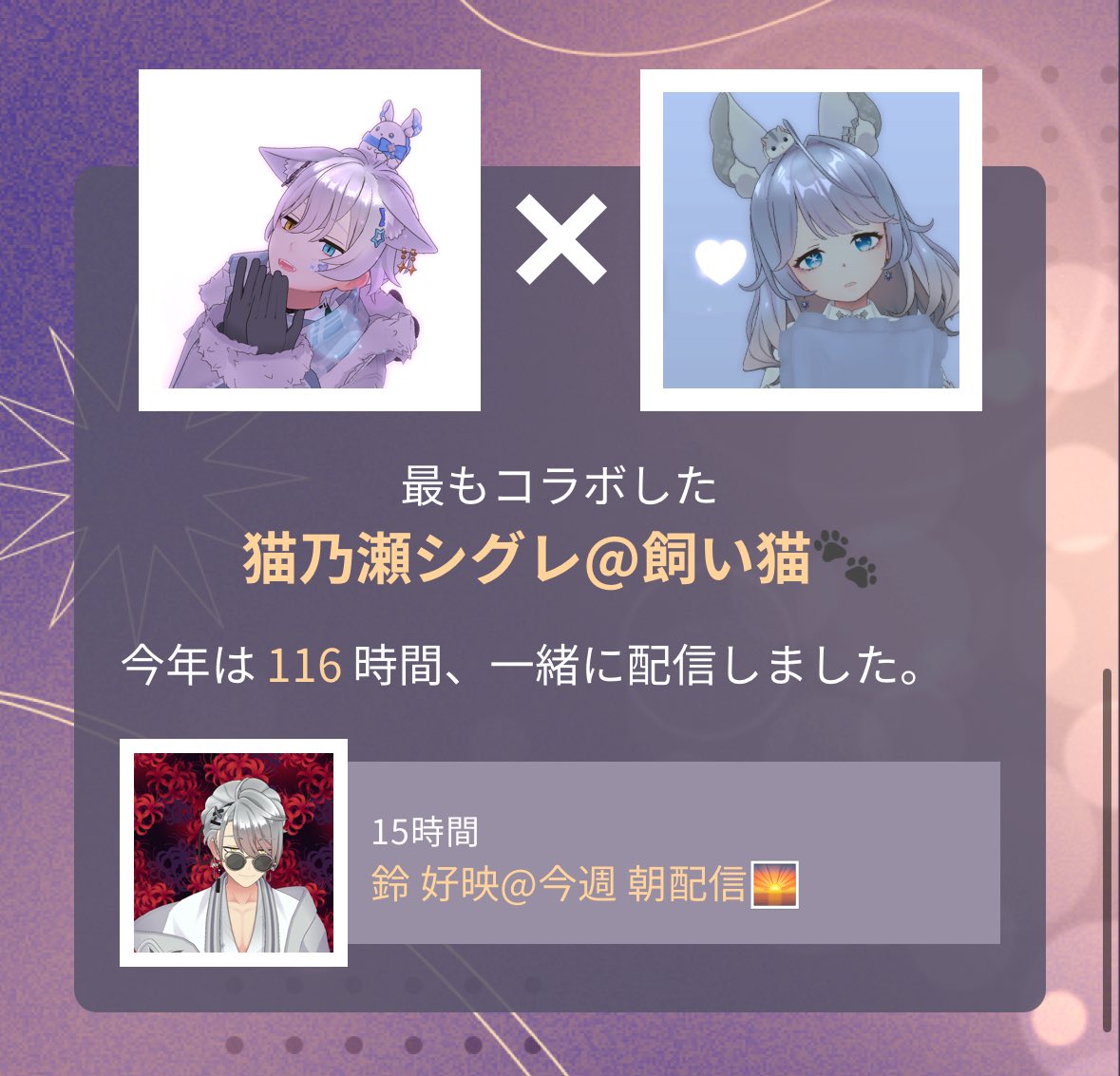 やっぱり今年も視聴時間と配信時間合わなかった(笑)
そして色々絡んでくれてありがとうございました✨️
来年もよろしくお願いします～！