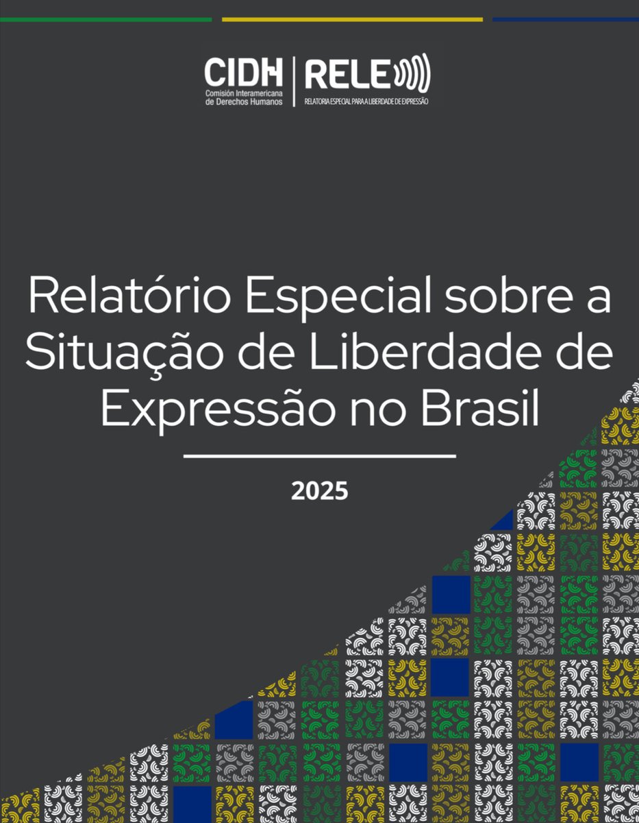 Saiu o tão esperado — e demorado — Relatório Especial sobre a Situação da Liberdade de Expressão no Brasil, elaborado pela Relatoria da CIDH/OEA, sob responsabilidade de Pedro Vaca.

Alguns apontamentos preliminares importantes 🧵👇