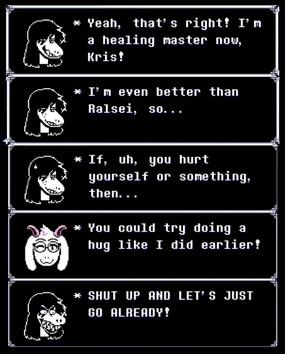 elytam_'s tweet image. I still think this is gonna lead up to Susie bringing Kris back from a near death situation or healing their injured arm.......