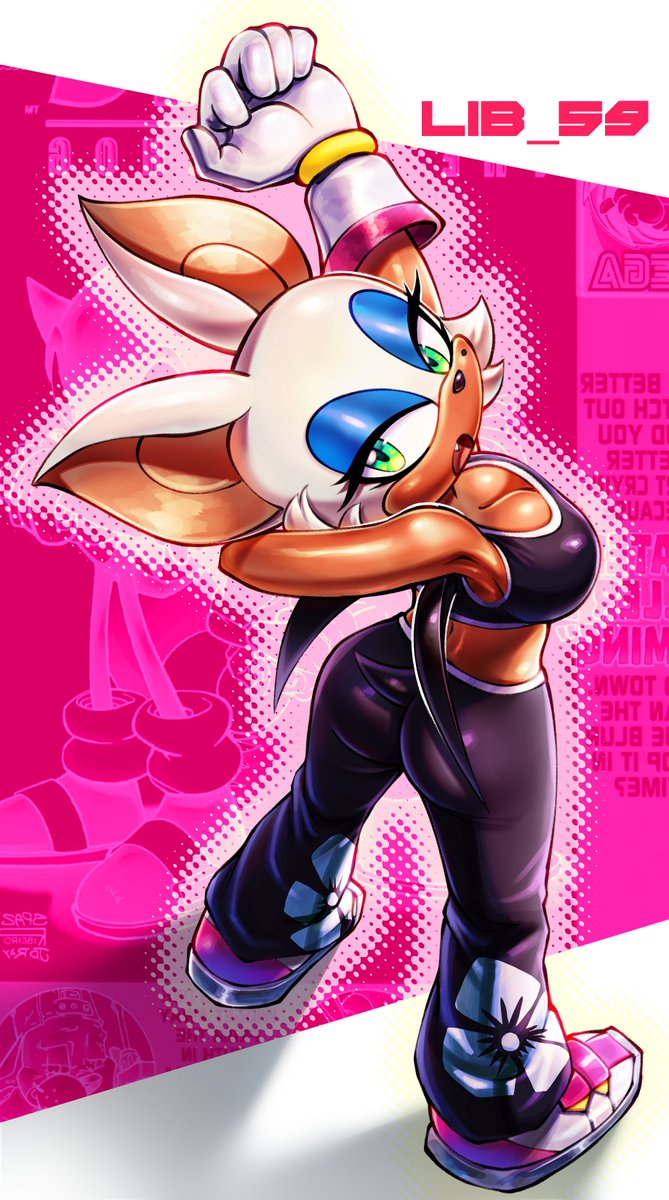 LIB_59's tweet image. I got really late with this Rouge the Bat 🦇