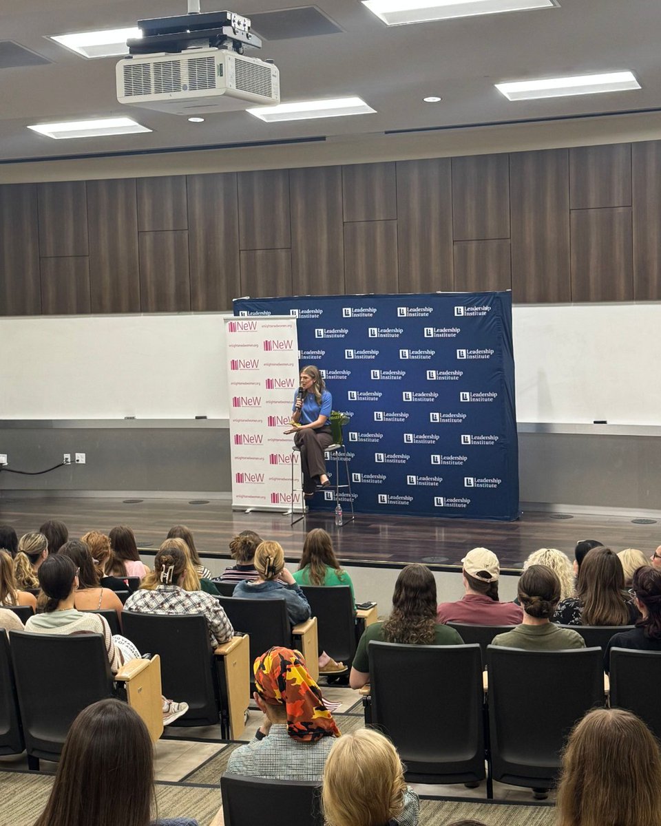 NeWNetwork's tweet image. Throwback to when @conservmillen spoke at NeW at Baylor, sharing her insight and inspiring our members. By supporting our organization, you help chapters across the country continue to host influential speakers and provide meaningful opportunities for young women to grow and…