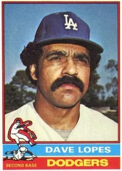 1975Topps's tweet image. Card #660 - Davey Lopes #Dodgers

1976: Hobbled by injuries, Lopes still managed to steal 63 bases. He had 103 hits in 427 AB.

On 9/14/76 Lopes went 2-for-4 - including an RBI double - stole a pair of bases and scored 3 runs as LA beat the Reds 9-0 at Riverfront Stadium. #Topps