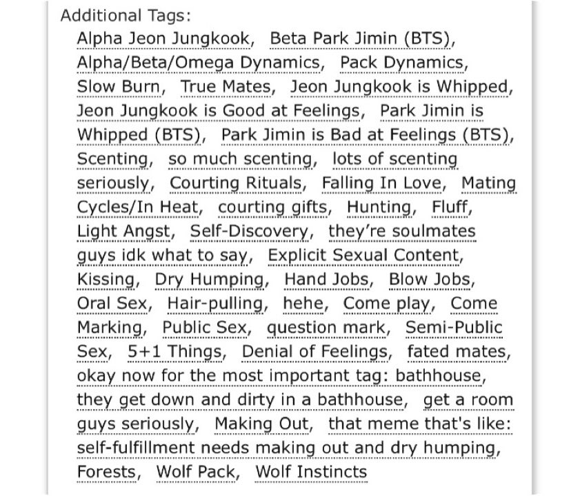 call it what you want #jikook #kookmin #jikookau

❅ written for <a href="/kmsecretsanta/">jikook secret santa 2025</a>-<a href="/jimintinystars7/">Bunny ☾</a> 
❅ Lone Alpha JK, Beta JM
❅ Pack Dynamics, Courting Rituals, Scenting
❅ E | Explicit Sexual Content
❅ Strangers to Lovers, True Mates
❅ Wolf Instincts

❅ archiveofourown.org/works/74736666