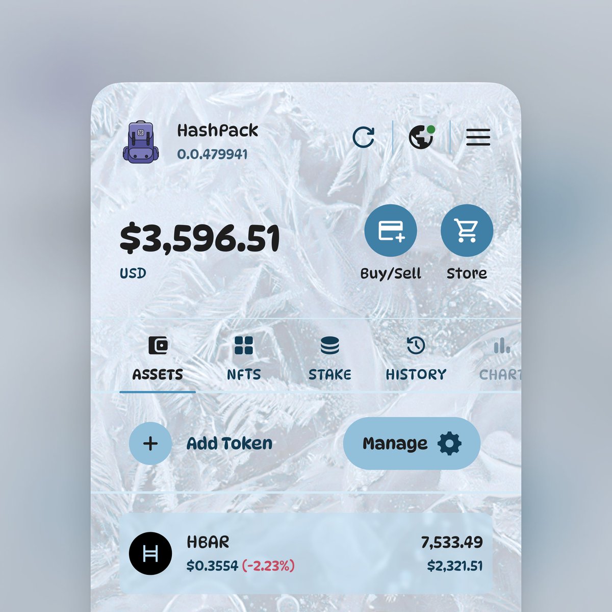 hashpack's tweet image. ’Tis the season to deck out your app ❄️

We dropped a winter-frost HashPack theme inspired by icy blues &amp;amp; holiday cheer - and yes, it’s free!

Grab it in your HashStore before Jan 5, 7PM ET.

Happy holidays everyone. We hope you guys had a wonderful Christmas!