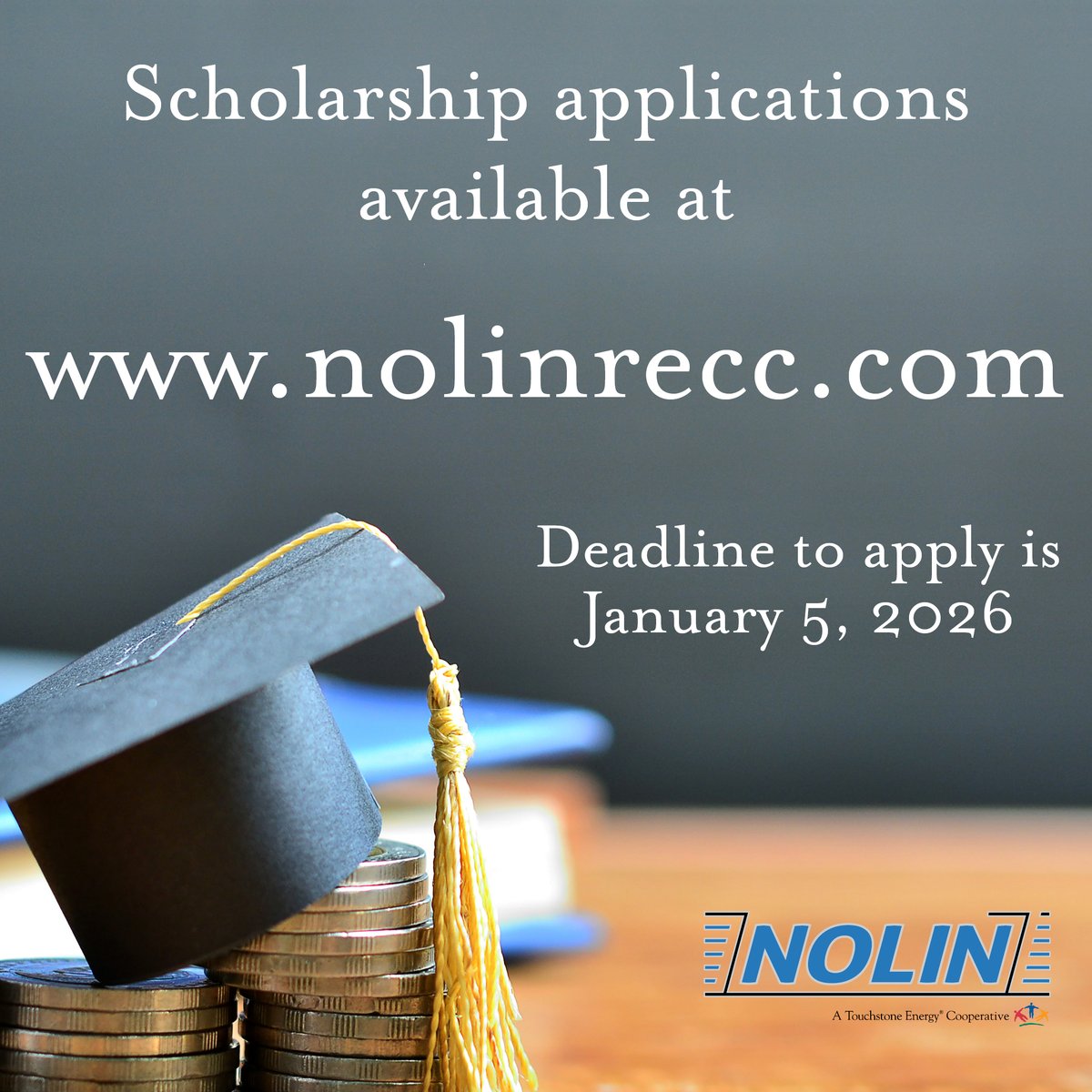 Now is the perfect time for those students to complete their application for one of the 2026 Nolin RECC scholarships. Find details and application at nolinrecc.com/scholarships/