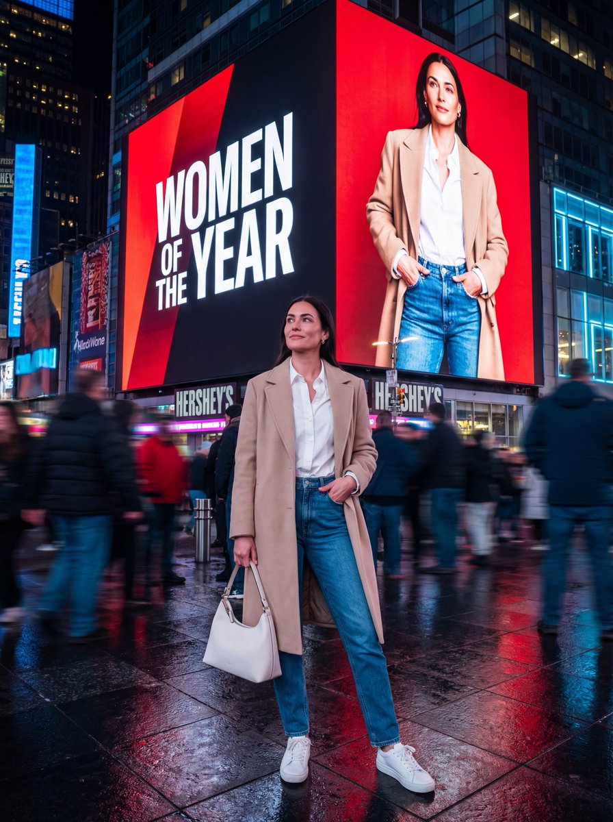 Hyper-Realistic Street Photography Portrait in Times Square — example 2