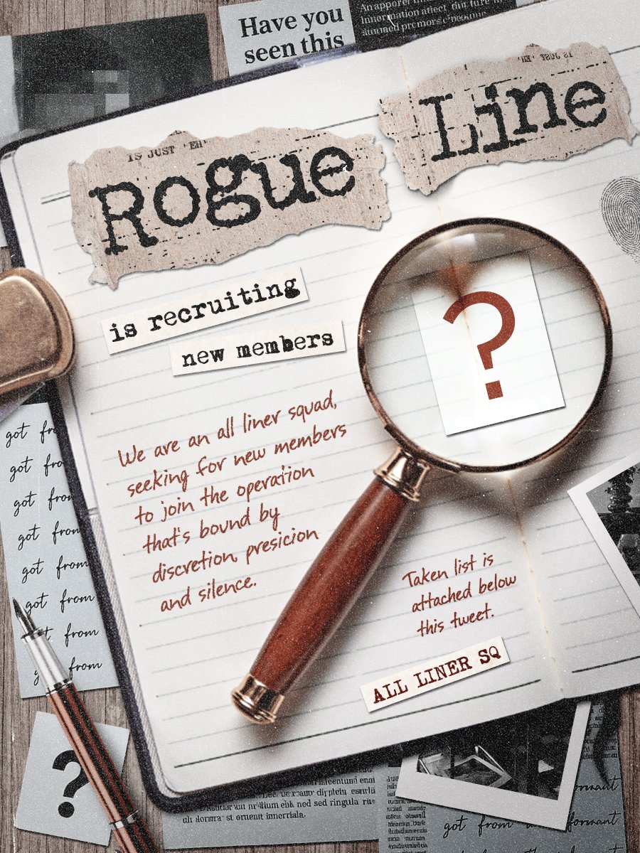 ofRogueLine's tweet image. 𝗥𝗲𝗽𝗼𝘀𝘁 𝗮𝗻𝗱 𝘁𝗮𝗴𝘀 𝗮𝗿𝗲 𝗵𝗶𝗴𝗵𝗹𝘆 𝗮𝗽𝗽𝗿𝗲𝗰𝗶𝗮𝘁𝗲𝗱!

Rogue Line is officially opening new recruitment.
We’re searching for sharp-minded roleplayers who can blend in, investigate well, and move through the shadows with us.