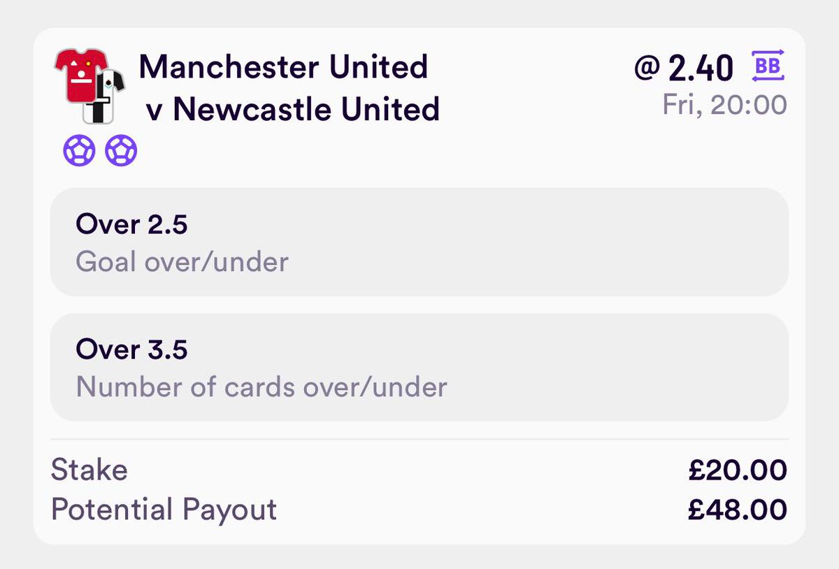Newcastle vs Manchester United 

Level 1 and Level 2

👉 Add here:
tinyurl.com/BB-FREE10

18+ | BeGambleAware | New Customer Offer |T&amp;Cs Apply | AD