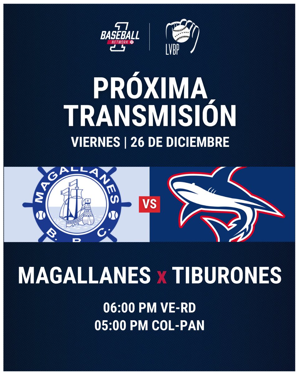 1baseballtv's tweet image. Este viernes regresa la acción en el beisbol venezolano, donde se disputa la penúltima jornada de la ronda regular 😌

Y en #1Baseball estará presentes en el Estadio Universitario de Caracas, donde #Tiburones recibe la visita de #Magallanes, ambos buscando una victoria que los