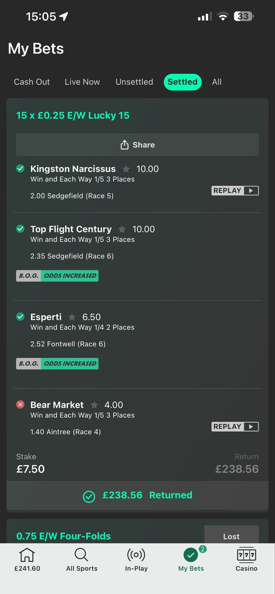 SmithPaul1's tweet photo. @DFrankcom Tiny stakes but let down by bear market for a grand. Decent return for the other 3. https://t.co/HFHsGcT5e4