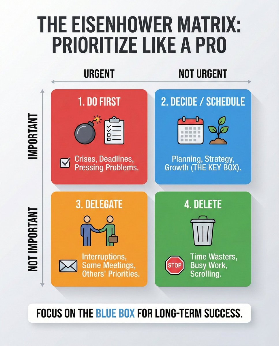 World_Chapter's tweet image. The Eisenhower Matrix