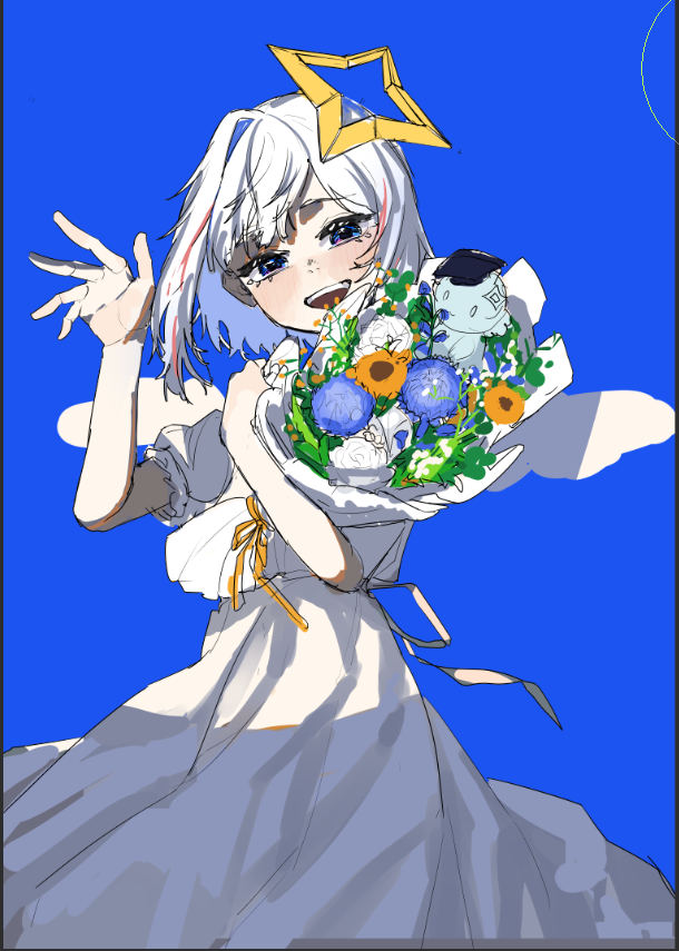 Shiro50R4's tweet photo. 卒業の絵って描くの難過ぎませんか？やっぱやめるのやめてください…  #かなたーと https://t.co/wwLy344SV2