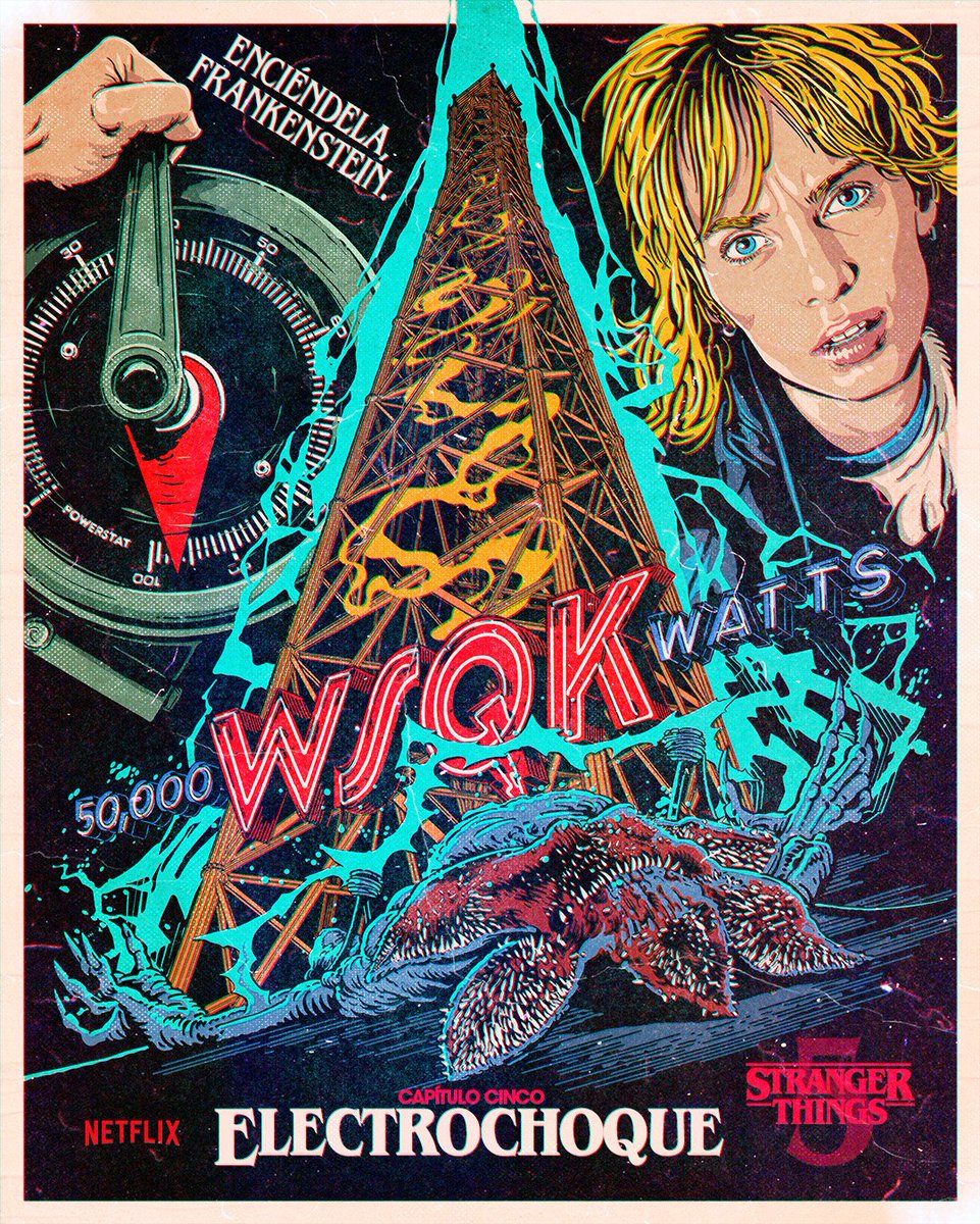 MovieCrazyP's tweet photo. Enciéndela, Frankenstein.
Arte de #Electrochoque, capítulo cinco de la quinta temporada de #StrangerThings, realizado por @billythebutcher.
📼 #StrangerThings5
📺 #Netflix
🗓 Disponible ahora
➡️ https://t.co/6ociEcOG28
💻 https://t.co/nkuk1nLpSc https://t.co/KhfSqxtDC2