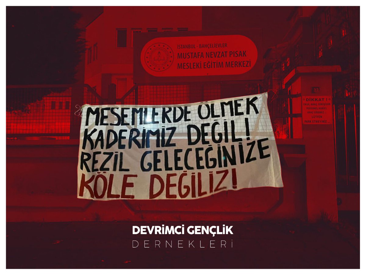 🚩 Çocukları sermayenin ucuz iş gücü ihtiyacı doğrultusunda güvencesiz koşullarda çalışmaya ve iş cinayetlerinde ölüme mahkum eden MESEM'e karşı ses çıkardığı için tutuklanan TİP'li Öğrenciler'den (<a href="/tipliogrenci/">TİP'li Öğrenciler</a> ) 16 arkadaşımızı aldık!

🚩 Kimseyi geride bırakmak yok, demiştik.