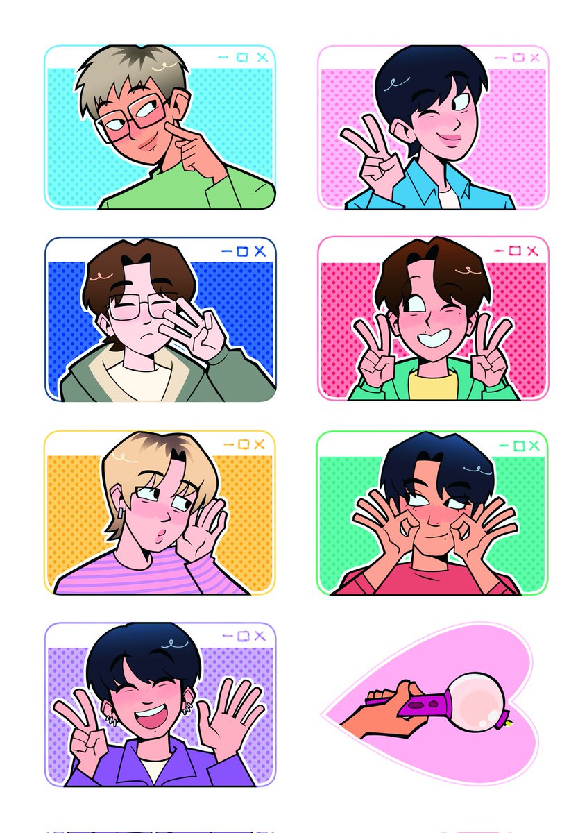 meruroo_'s tweet photo. Silly bts sticker sheet before the end of the year wiiii #btsfanart https://t.co/UKVgX7uq85