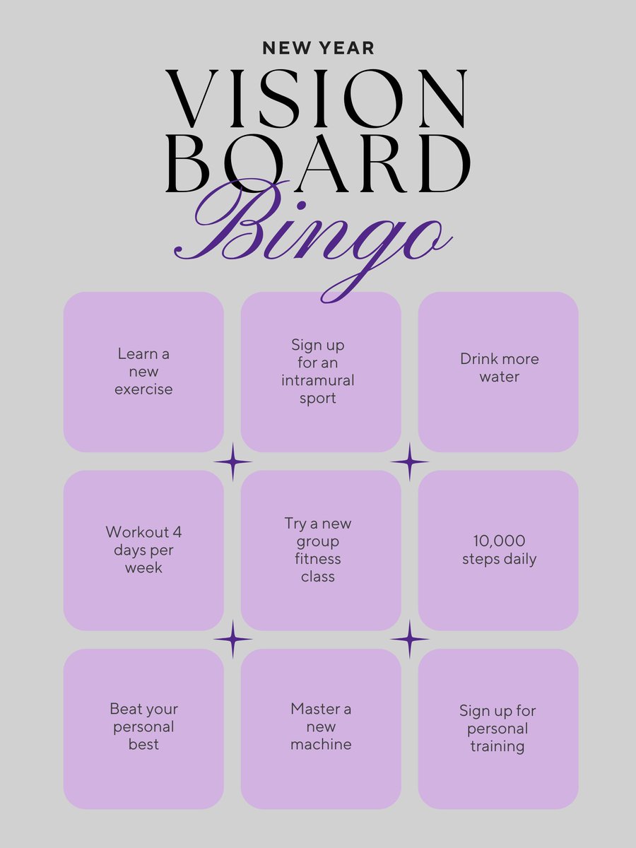 BINGO! 🎲 Who’s ready to level up in 2026?

The day after Christmas is for leftovers, relaxation, and... planning your comeback! Screenshot this Bingo card and circle the THREE goals you want to hit first this January. 💪
#FitFriday #kstaterec  #beready