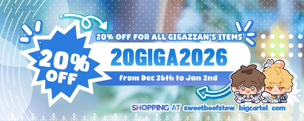 _gigazan_'s tweet photo. 🎉 STORE REOPEN with @CaVang_8383 &amp; @crybabyhebi 🎉
Our merch is now available at https://t.co/RIj3BZgQuU
Don’t forget to use our discount codes to get some sweet deals!
Happy shopping, guys! And thank you so much for all the love and support!! 🤗 https://t.co/UQtnEzq1oa