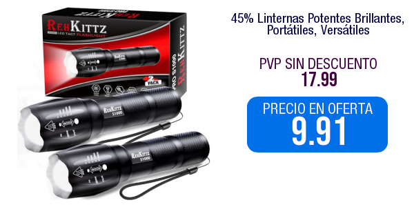 ReviewsChess's tweet photo. #Descuento: Linternas Potentes Brillantes, Portátiles, Versátiles

¡No dejes pasar esta increíble oferta! 👀 Ahorra hoy en productos de calidad, perfectos para ti. 🌟 Las mejores rebajas están aquí, pero solo por tiempo limitado. ¡Compra ya... https://t.co/51ckAl0NEx https://t.co/tuK80F5bsC
