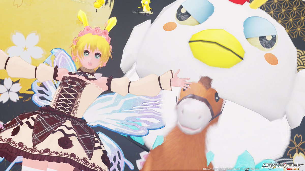 hosino_melissa's tweet image. 今回のPSO2は、星野ラピ子ちゃんで！ｗ

ライトさんのチキンちゃんといっしょに
期間限定クエストと
ネームレスシティのデイリータスクの消化をしました！ｗ

今回の期間限定クエストは
初日の出を見に行くのをイメージしているのかなｗ
雰囲気があって、いいかんじだねｗ

 #PSO2NGS_SS #PSO2_SS